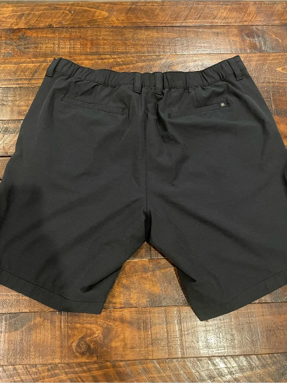 Banana Republic Black Flat-Front Performance Shorts